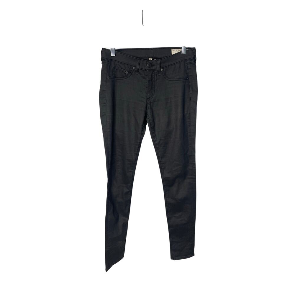 Rag & Bone black sheen skinny jeans leggings women's size 28